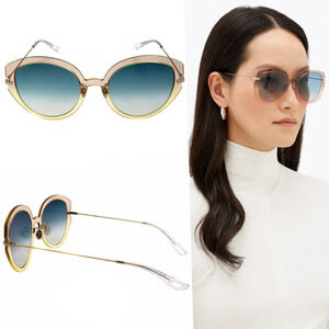 DIOR Attitude Lightweight Cat Eye Sunglasses Pink Blue NWOT